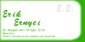 erik ernyei business card